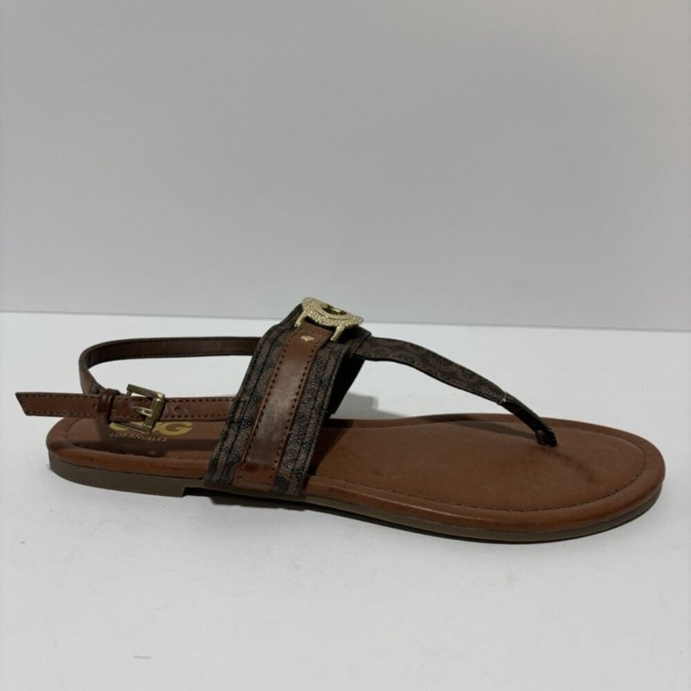 G By Guess Women’s Lissen Slingback Sandals Brown, Size 10 M